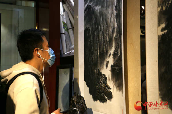 黃河三峽——孔維雄山水畫作品展在蘭開(kāi)展（組圖）