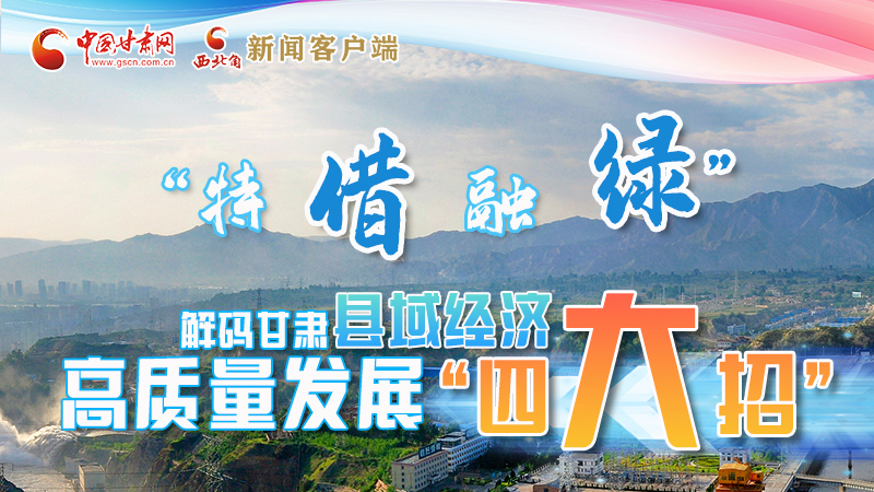 圖解|“特、借、融、綠”解碼甘肅縣域經(jīng)濟(jì)高質(zhì)量發(fā)展“四大招”