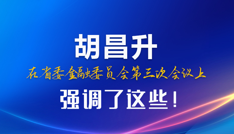 圖解|胡昌升在省委金融委員會(huì)第三次會(huì)議上強(qiáng)調(diào)了這些！