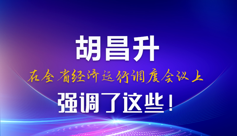 圖解|胡昌升在全省經(jīng)濟運行調(diào)度會議上強調(diào)了這些！